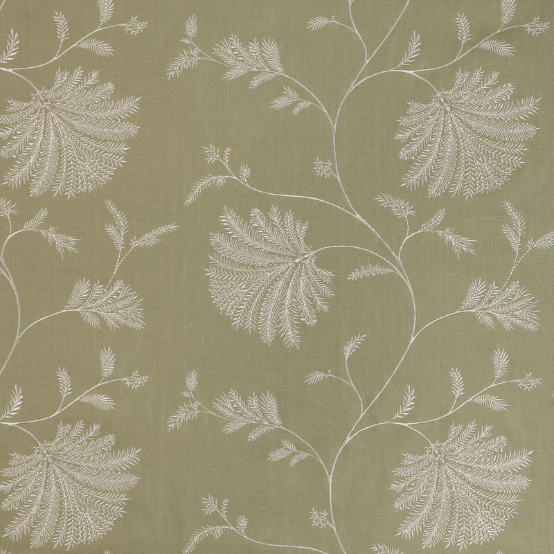 BRUNSCHWIG & FILS - MAELLE EMB- CELERY - Fabric by the Yard CELERY