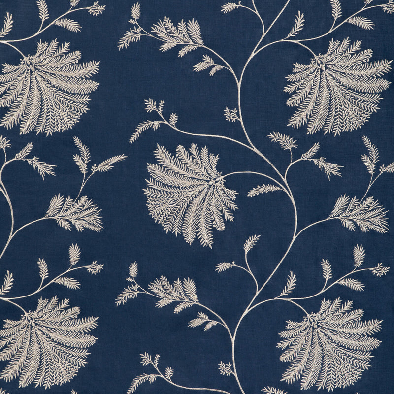 BRUNSCHWIG & FILS - MAELLE EMB- NAVY - Fabric by the Yard NAVY
