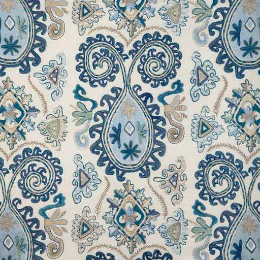 BRUNSCHWIG & FILS - LAVALI EMB- BLUE/SKY - Fabric by the Yard BLUE/SKY