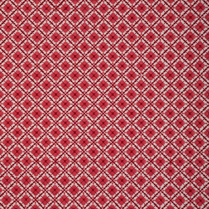 BRUNSCHWIG & FILS - INES EMB- RED - Fabric by the Yard RED