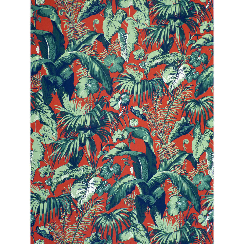 BRUNSCHWIG & FILS - FEUILLAGE II- ROUGE - Fabric by the Yard ROUGE