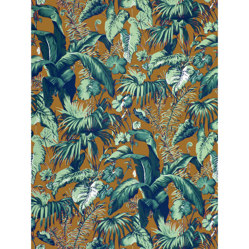 BRUNSCHWIG & FILS - FEUILLAGE II- TOBACCO - Fabric by the Yard TOBACCO