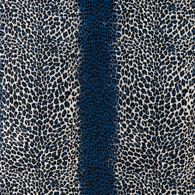 BRUNSCHWIG & FILS - LEOPARD II- BLUE - Fabric by the Yard BLUE