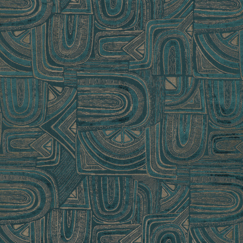 BRUNSCHWIG & FILS - TIMBRE VELVET- TEAL - Fabric by the Yard TEAL