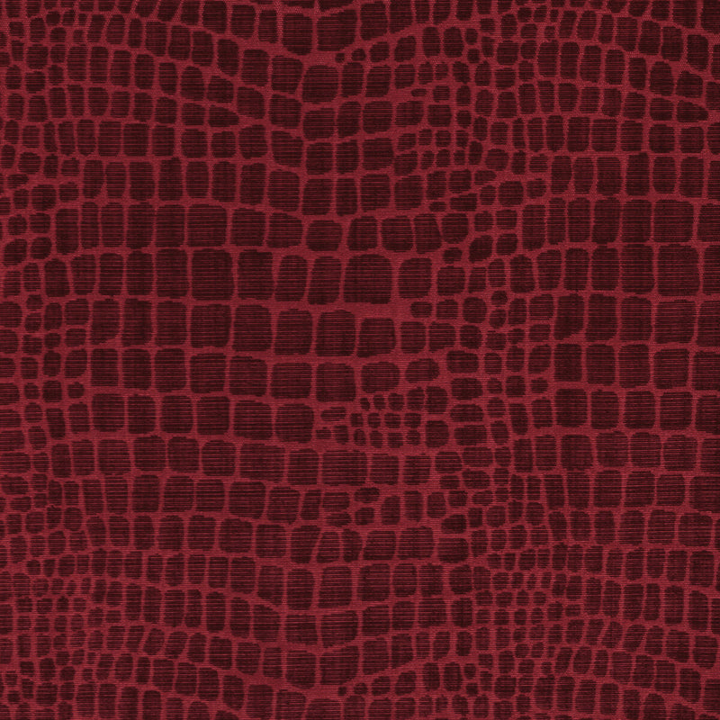 BRUNSCHWIG & FILS - CROC VELVET- GARNET - Fabric by the Yard GARNET