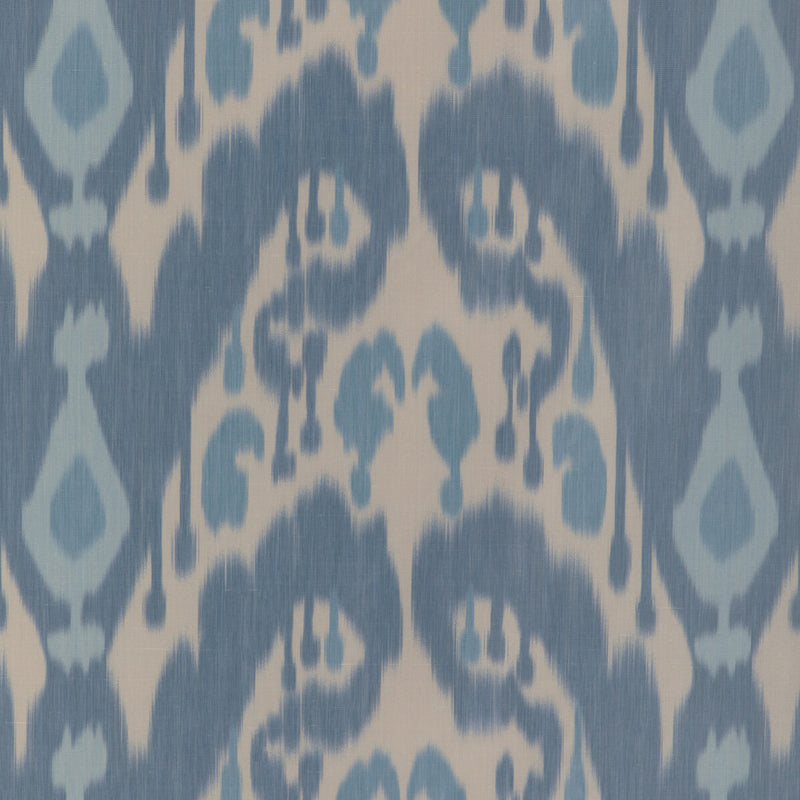 BRUNSCHWIG & FILS - BUKARA WARP PRINT- BLUE - Fabric by the Yard BLUE