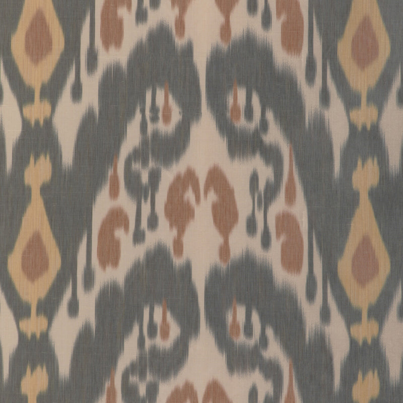 BRUNSCHWIG & FILS - BUKARA WARP PRINT- EBONY - Fabric by the Yard EBONY