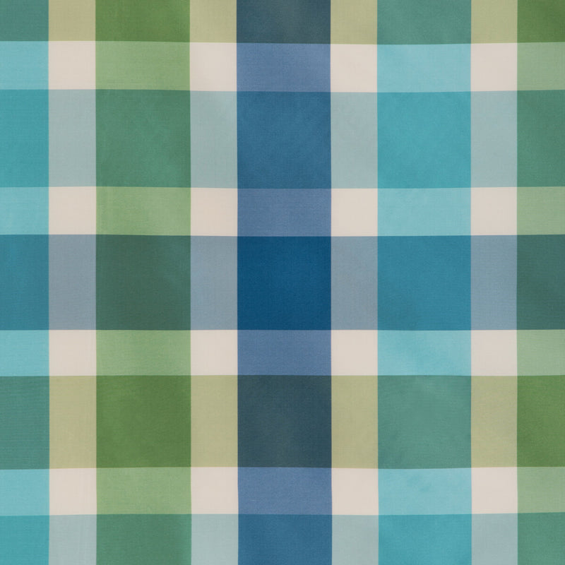 BRUNSCHWIG & FILS - VERDUN PLAID- POOL - Fabric by the Yard POOL