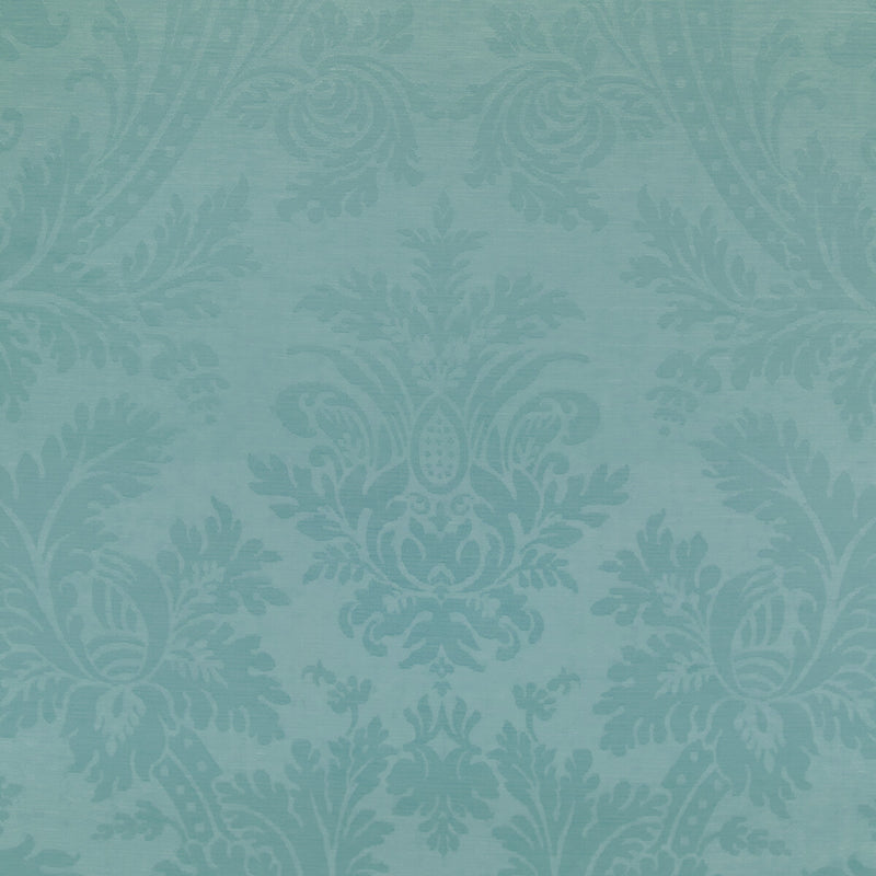 BRUNSCHWIG & FILS - ARNAUD DAMASK- AQUA - Fabric by the Yard AQUA