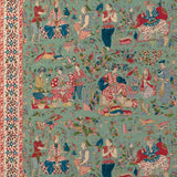 BRUNSCHWIG & FILS - SHALIMAR PRINT- JADE/ROSE - Fabric by the Yard