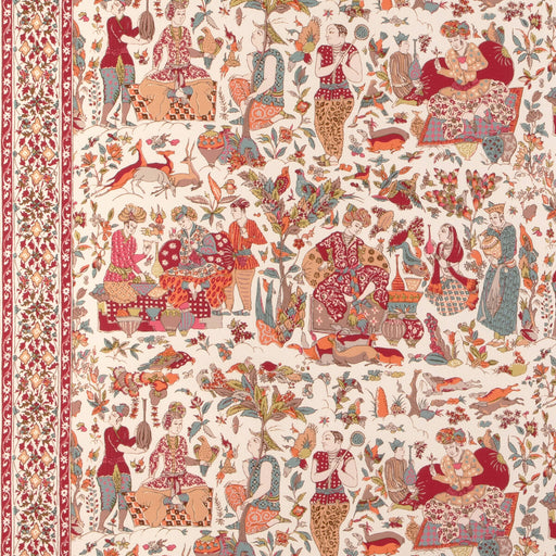 BRUNSCHWIG & FILS - SHALIMAR PRINT- BERRY/SAND - Fabric by the Yard BERRY/SAND