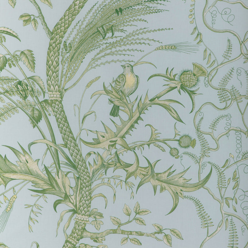 BRUNSCHWIG & FILS - BIRD AND THISTLE II- SKY - Fabric by the Yard SKY