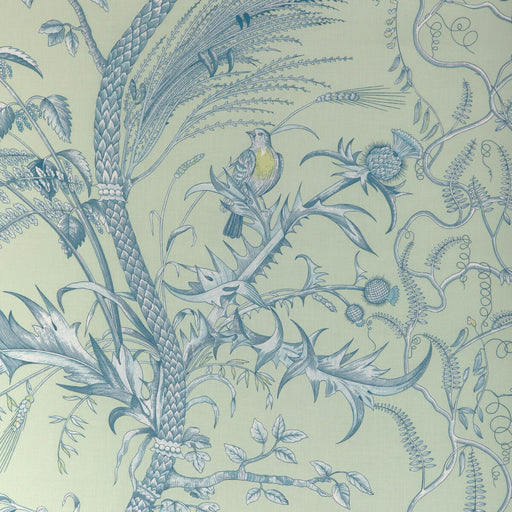 BRUNSCHWIG & FILS - BIRD AND THISTLE II- MINT - Fabric by the Yard MINT