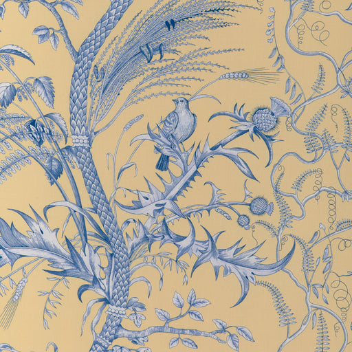 BRUNSCHWIG & FILS - BIRD AND THISTLE II- SUN - Fabric by the Yard SUN