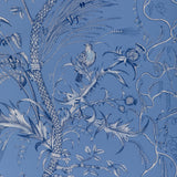 BRUNSCHWIG & FILS - BIRD AND THISTLE II- BLUE - Fabric by the Yard