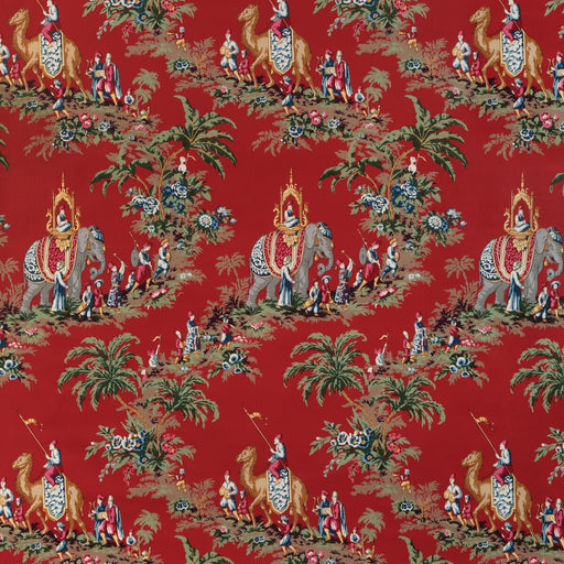 BRUNSCHWIG & FILS - BEAUPORT PROMENADE- RED - Fabric by the Yard RED