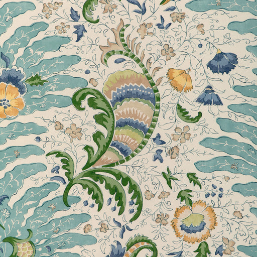 BRUNSCHWIG & FILS - RIVIERE PRINT- AQUA - Fabric by the Yard AQUA