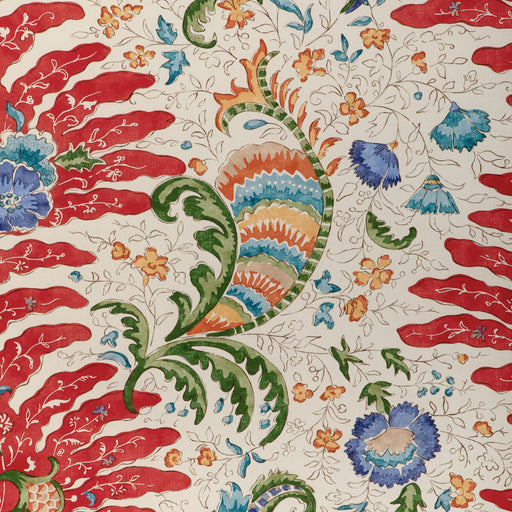 BRUNSCHWIG & FILS - RIVIERE PRINT- RED - Fabric by the Yard RED