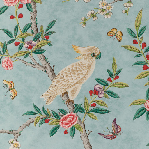 BRUNSCHWIG & FILS - KANCHOU PRINT- AQUA - Fabric by the Yard AQUA