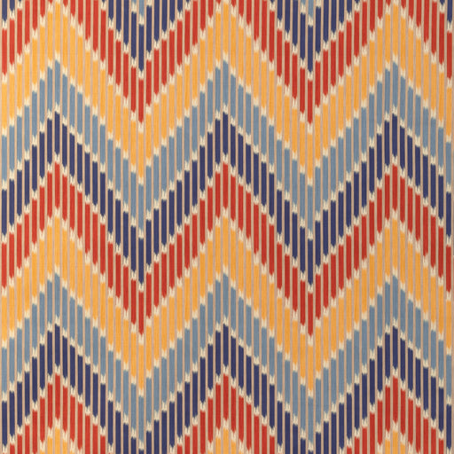 BRUNSCHWIG & FILS - CASCADE PRINT- RED/BLUE - Fabric by the Yard RED/BLUE