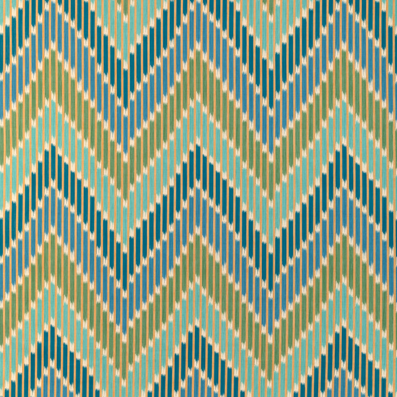BRUNSCHWIG & FILS - CASCADE PRINT- TEAL/GREEN - Fabric by the Yard TEAL/GREEN