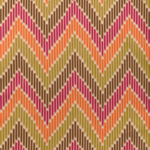 BRUNSCHWIG & FILS - CASCADE PRINT- BERRY/LEAF - Fabric by the Yard BERRY/LEAF