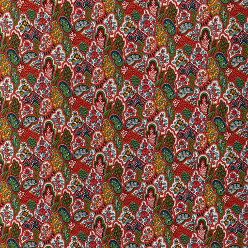 BRUNSCHWIG & FILS - VILLANDRY PRINT- RED - Fabric by the Yard RED