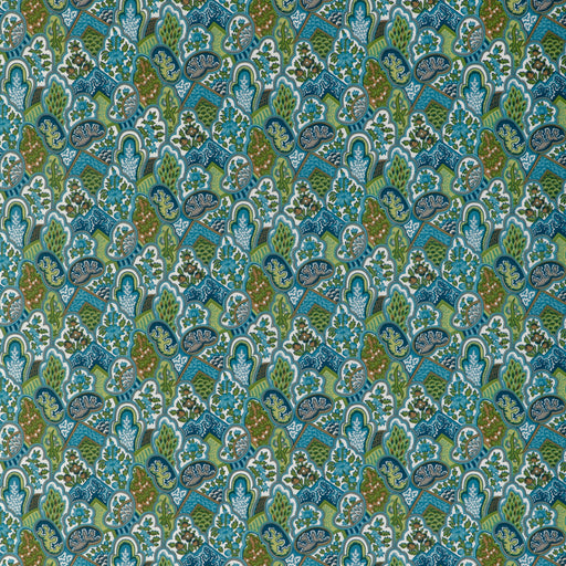 BRUNSCHWIG & FILS - VILLANDRY PRINT- AQUA - Fabric by the Yard AQUA