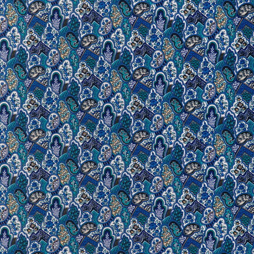 BRUNSCHWIG & FILS - VILLANDRY PRINT- AZURE - Fabric by the Yard AZURE