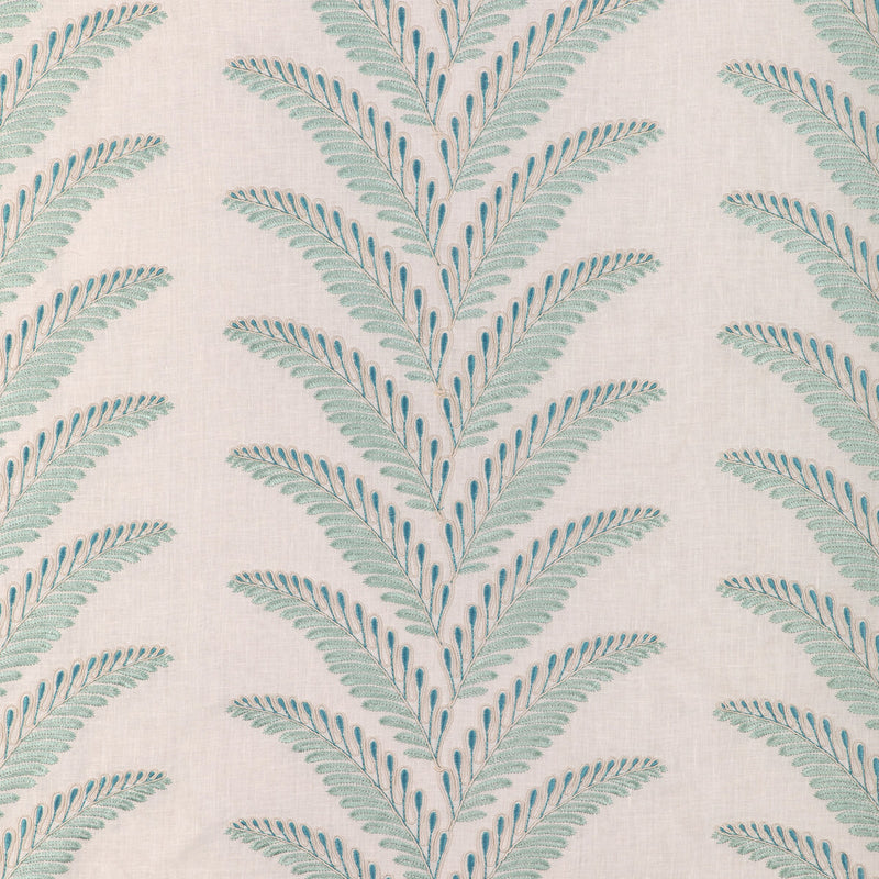 BRUNSCHWIG & FILS - FOUGERE EMB- AQUA - Fabric by the Yard AQUA
