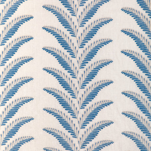 BRUNSCHWIG & FILS - FOUGERE EMB- BLUE - Fabric by the Yard BLUE