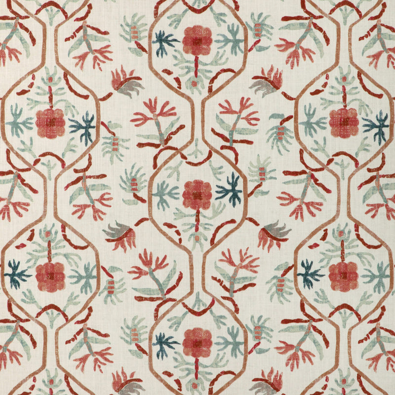 BRUNSCHWIG & FILS - LE JASMIN PRINT- SPICE - Fabric by the Yard SPICE