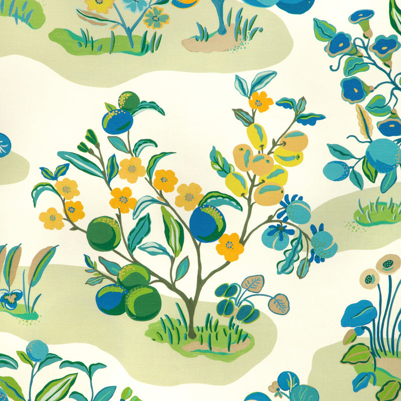 BRUNSCHWIG & FILS - POMELO PRINT- MARINE - Fabric by the Yard MARINE