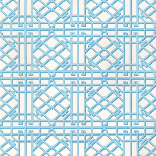 BRUNSCHWIG & FILS - PAVILION TRELLIS- AQUA - Fabric by the Yard AQUA