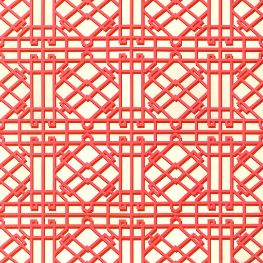 BRUNSCHWIG & FILS - PAVILION TRELLIS- RED - Fabric by the Yard RED