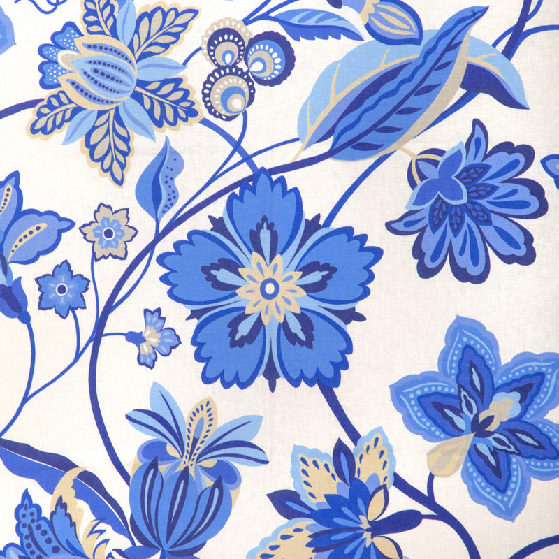 BRUNSCHWIG & FILS - BOTANIQUE PRINT- BLUE - Fabric by the Yard BLUE