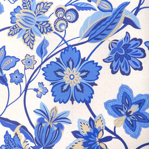 BRUNSCHWIG & FILS - BOTANIQUE PRINT- BLUE - Fabric by the Yard BLUE