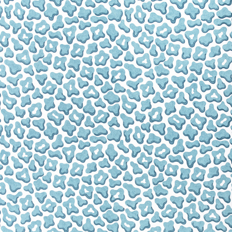 BRUNSCHWIG & FILS - GUEPARD PRINT- AQUA - Fabric by the Yard AQUA