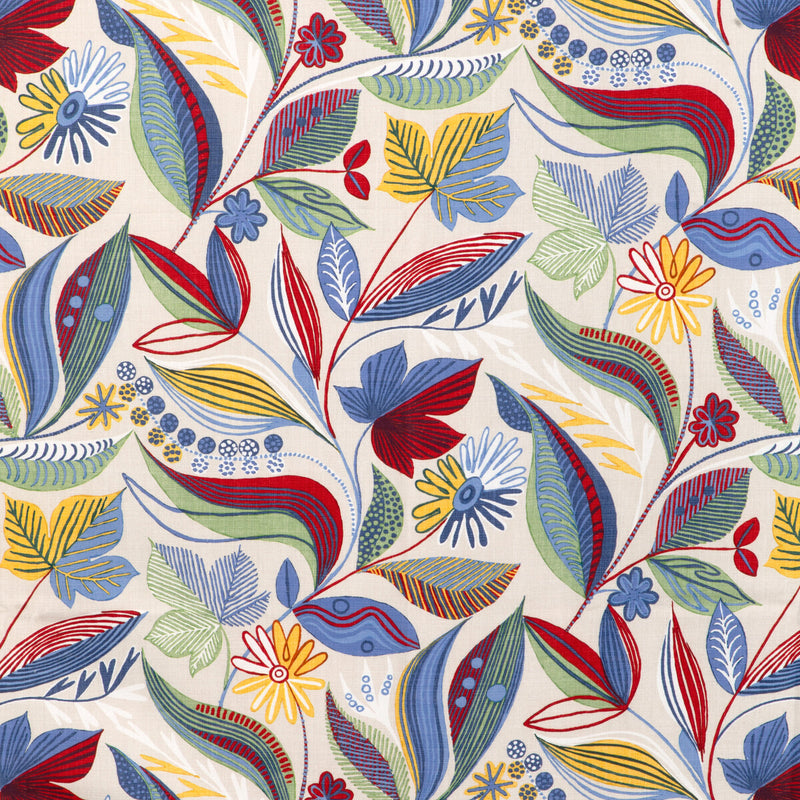 BRUNSCHWIG & FILS - CARLSTEN PRINT- PRIMARY - Fabric by the Yard PRIMARY