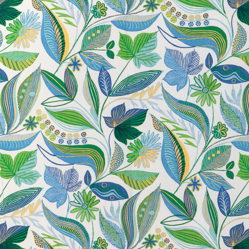 BRUNSCHWIG & FILS - CARLSTEN PRINT- POOL - Fabric by the Yard POOL
