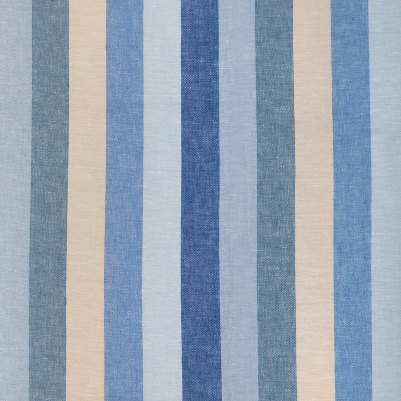 BRUNSCHWIG & FILS - PICNIC STRIPE- BLUE - Fabric by the Yard BLUE