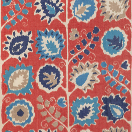 BRUNSCHWIG & FILS - ROSENDAL WARP PRINT- RED - Fabric by the Yard RED