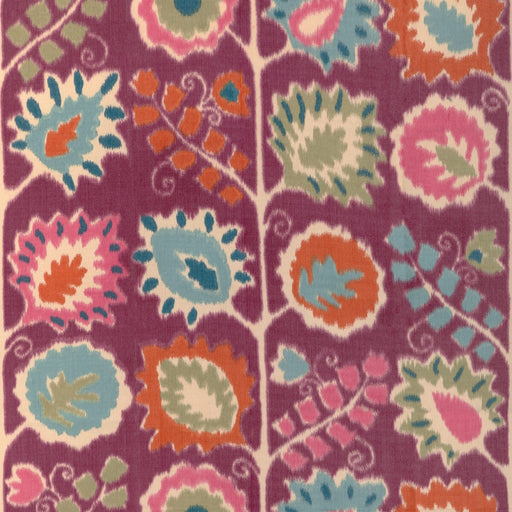 BRUNSCHWIG & FILS - ROSENDAL WARP PRINT- PLUM - Fabric by the Yard PLUM