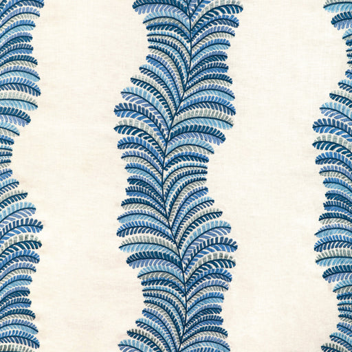 BRUNSCHWIG & FILS - ROWAN EMB- BLUE - Fabric by the Yard BLUE