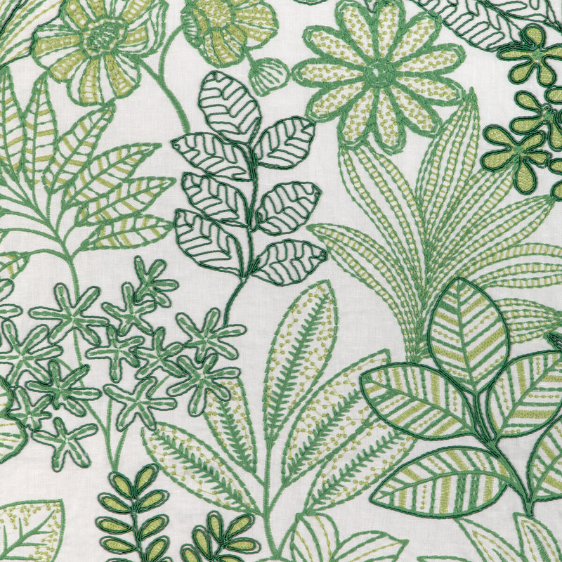 BRUNSCHWIG & FILS - WOODRUFF EMB- LEAF - Fabric by the Yard LEAF