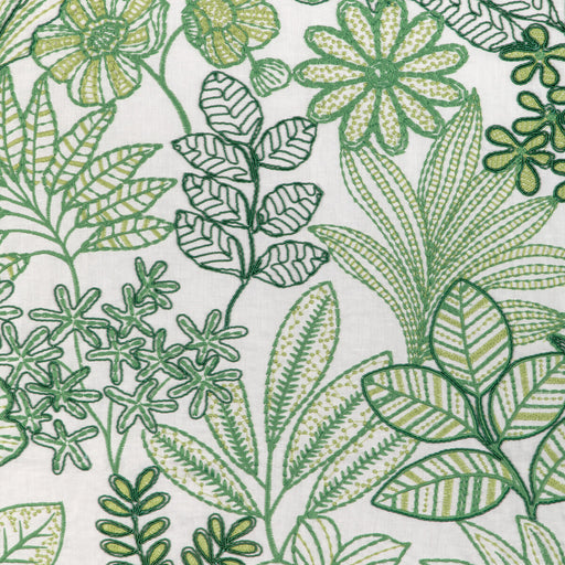 BRUNSCHWIG & FILS - WOODRUFF EMB- LEAF - Fabric by the Yard LEAF