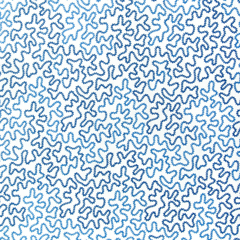 BRUNSCHWIG & FILS - BRAMBLE EMB- BLUE - Fabric by the Yard BLUE