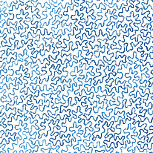 BRUNSCHWIG & FILS - BRAMBLE EMB- BLUE - Fabric by the Yard BLUE