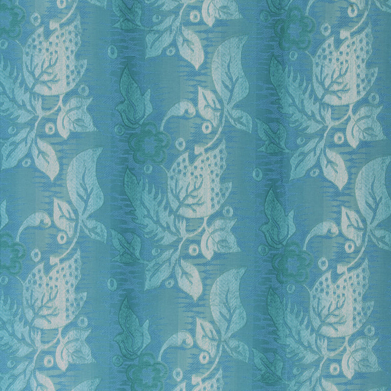 BRUNSCHWIG & FILS - PRIMAVERA BROCATELLE- AQUA - Fabric by the Yard AQUA