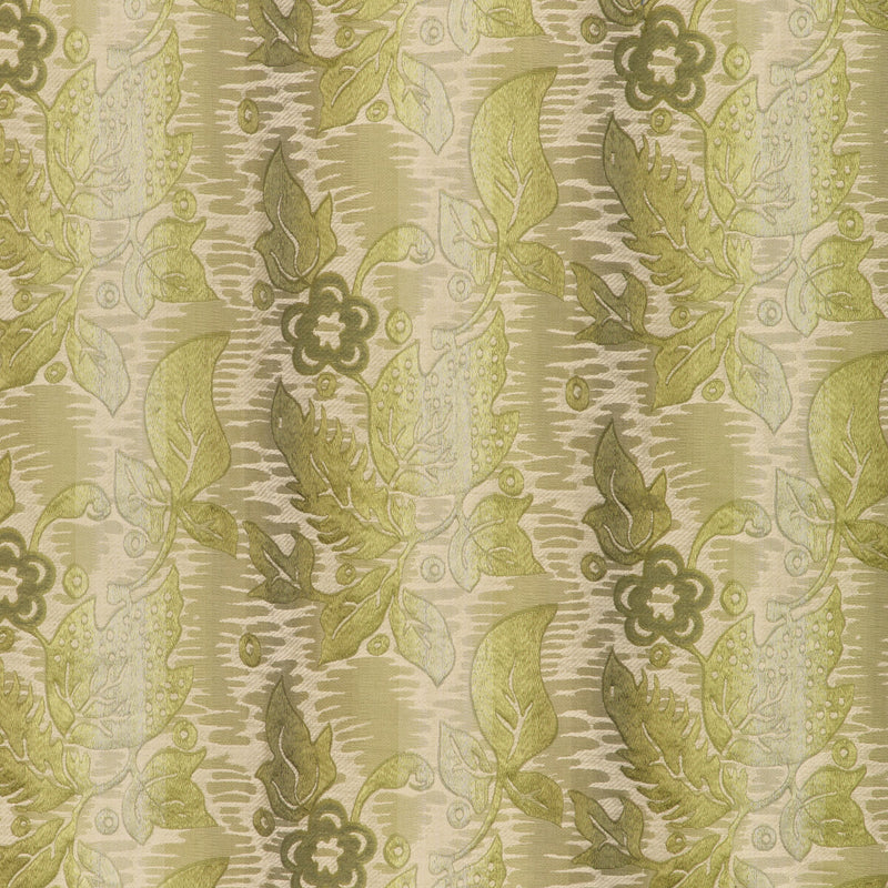 BRUNSCHWIG & FILS - PRIMAVERA BROCATELLE- LEAF - Fabric by the Yard LEAF